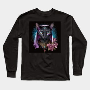 Dark Sould Abyssinian Cat Long Sleeve T-Shirt